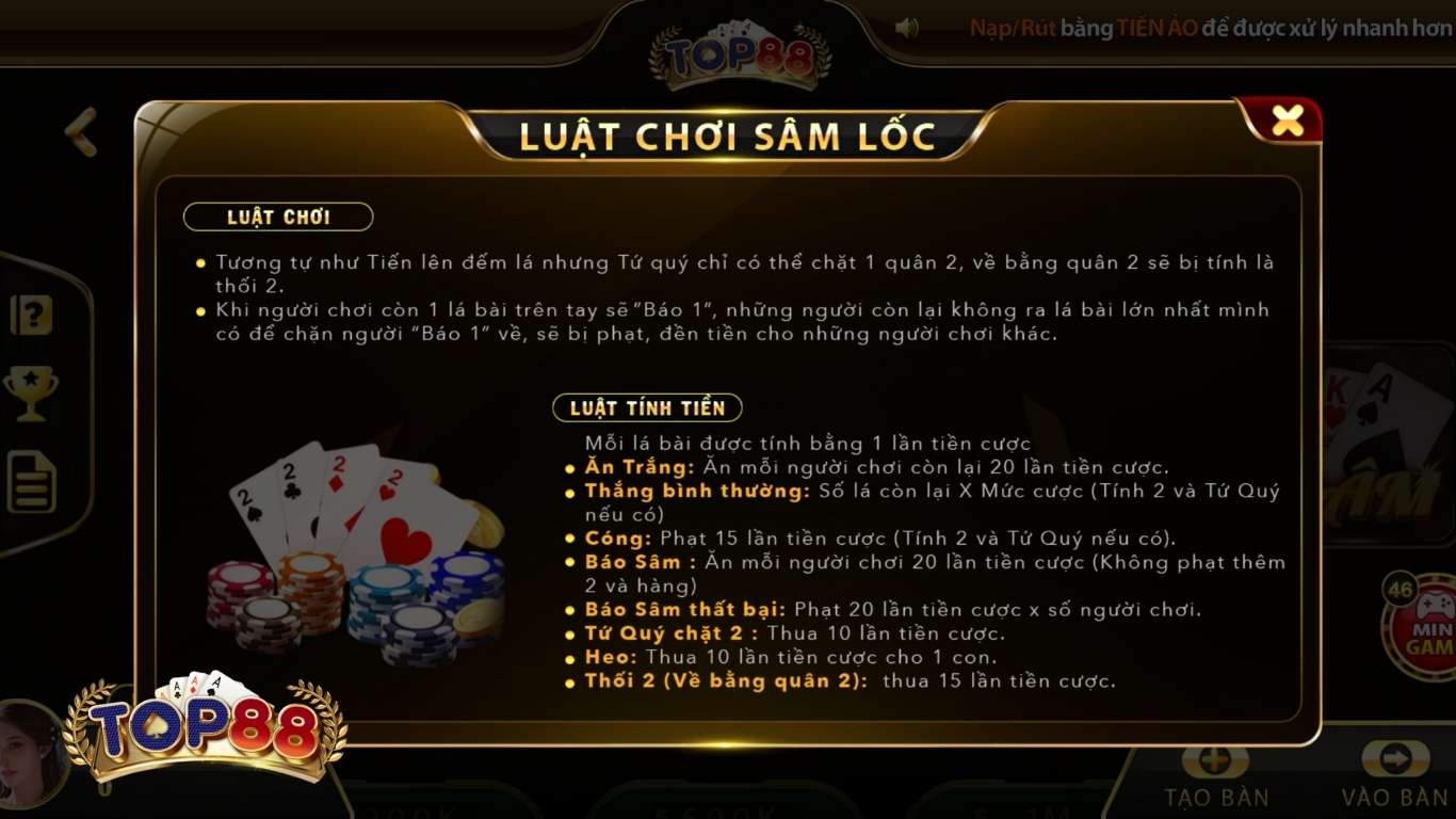 Cách chơi sâm cực kỳ đơn giản