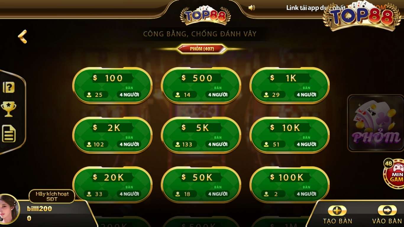 Mẹo đánh phỏm hiệu quả tại Top88