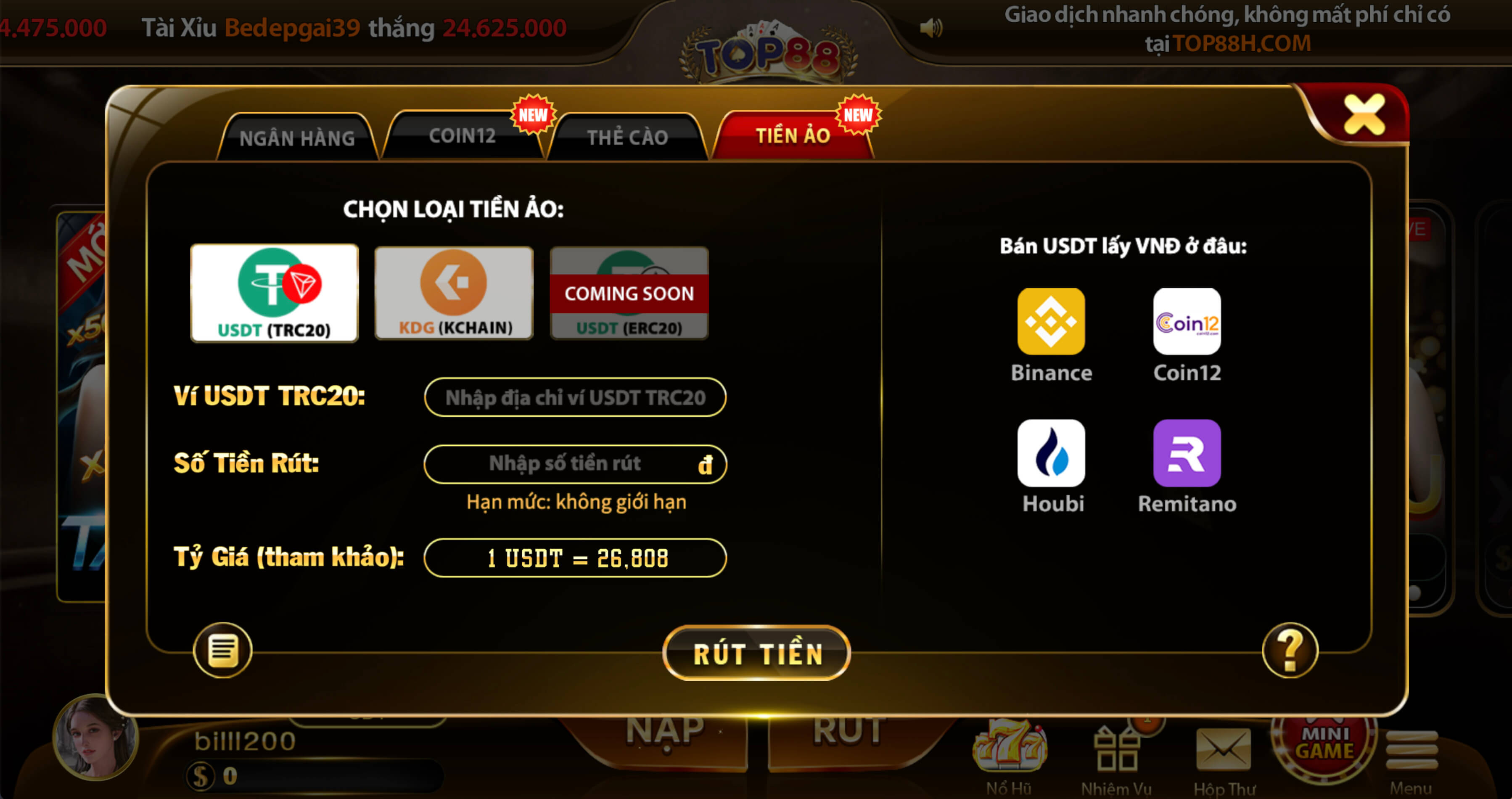 Hướng Dẫn Cách Rút Tiền Top88 An Toàn Và Không Lo Rủi Ro