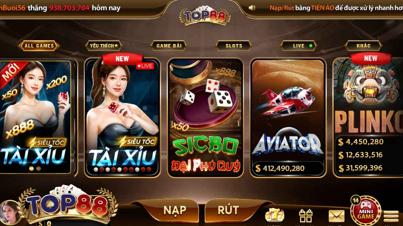 Xóc đĩa siêu tốc Top88